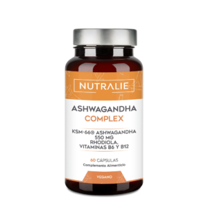 Nutralie Ashwagandha Complex 60 Cápsulas, Ashwagandha KSM-66 con B6 y B12