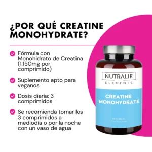 Creatina Monohidratada Nutralie Elements 90 cápsulas